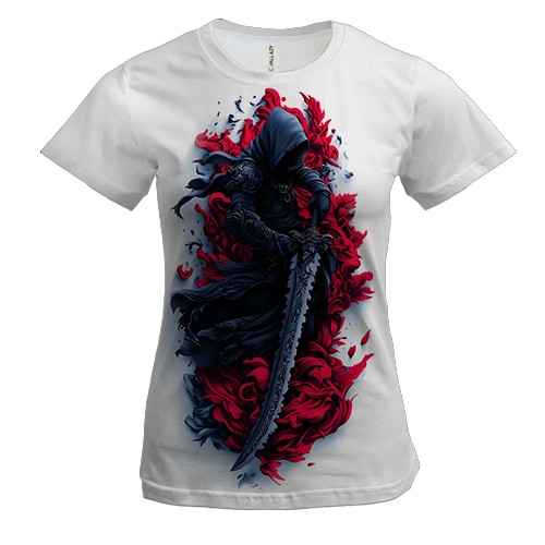 Женская 3D футболка Темный рыцарь (АРТ)