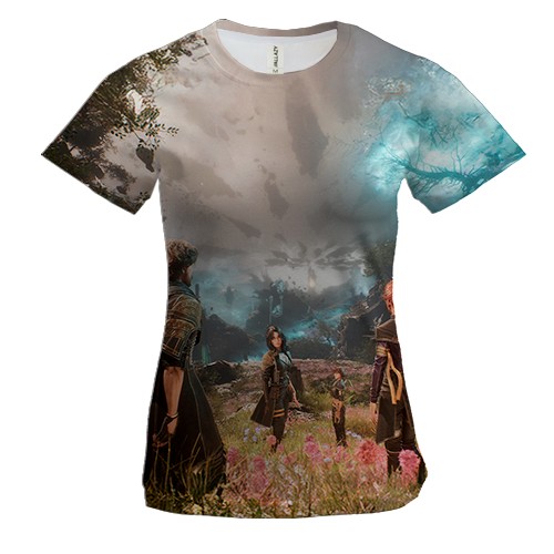 Женская 3D футболка Clair Obscur: Expedition 33 - art