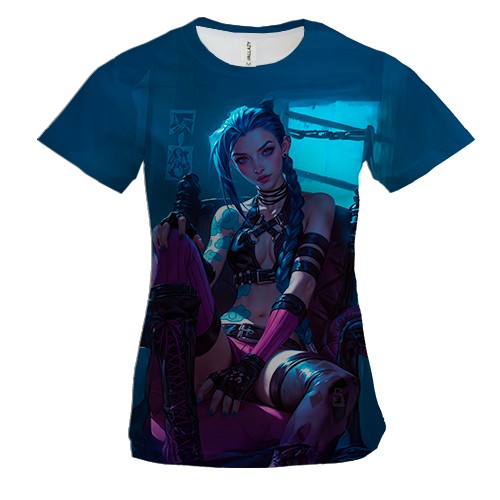 Женская 3D футболка JINX - LoL