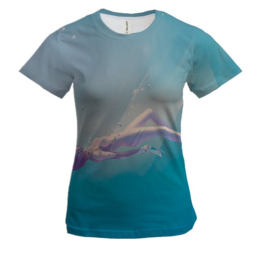 Женская 3D футболка Rei Ayanami - Neon Genesis Evangelion