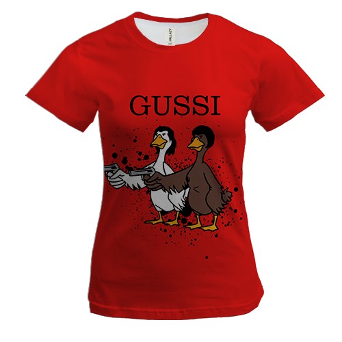 Жіноча 3D футболка GUSSI "Кримінальне чтиво"