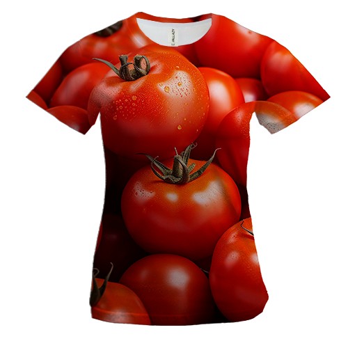 Жіноча 3D футболка з червоними томатами