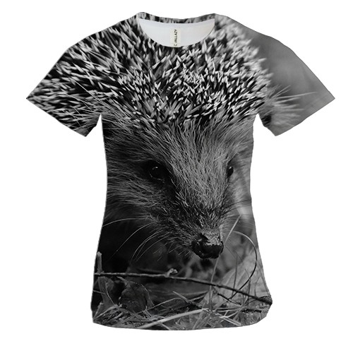 Жіноча 3D футболка Їжачок