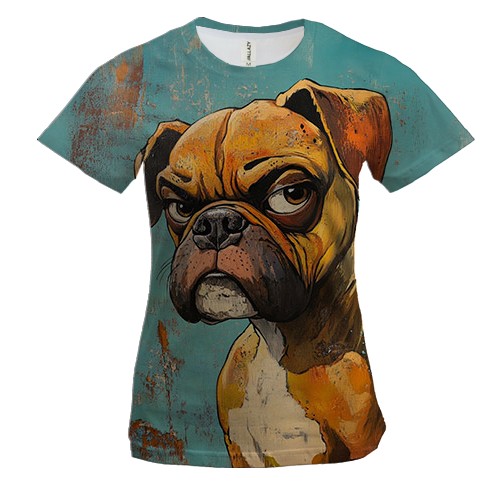 Женская 3D футболка Собака-подозревака