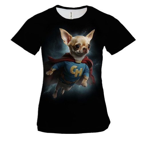 Жіноча 3D футболка Super Чіхуахуа