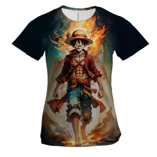 Жіноча 3D футболка Луффі - One Piece (2)