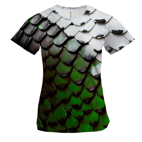 Жіноча 3D футболка Луска деревної змії