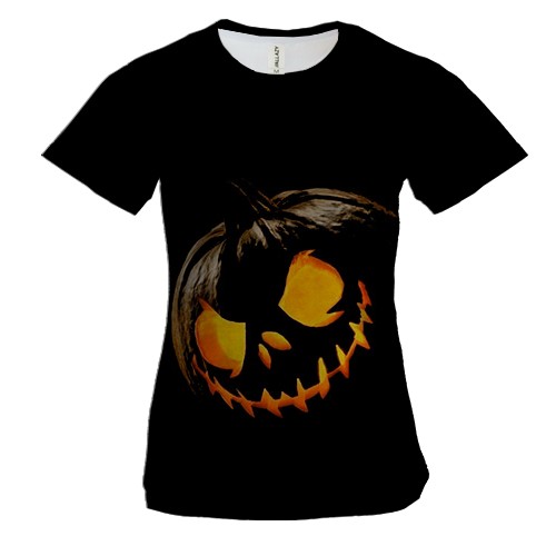 Женская 3D футболка Тыквоголовый Джек