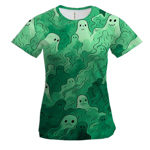 Женская 3D футболка Призрачные облака