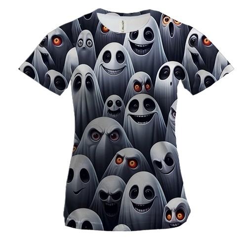 Жіноча 3D футболка Привиди