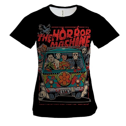 Жіноча 3D футболка The Horror Machine