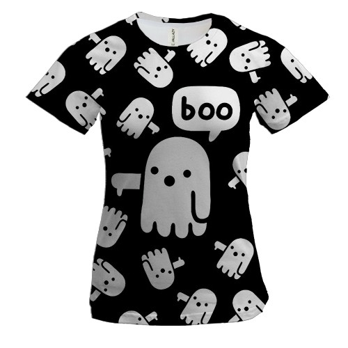 Женская 3D футболка Ghost "Boo"
