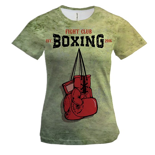 Женская 3D футболка Boxing Fight Club