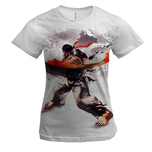 Женская 3D футболка Боец единоборств АРТ