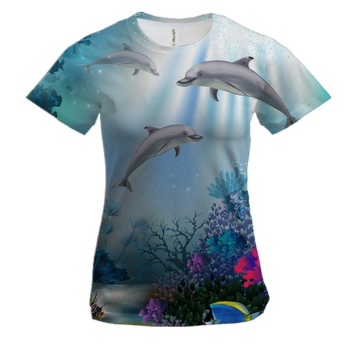 Жіноча 3D футболка з підводним світом (АРТ)