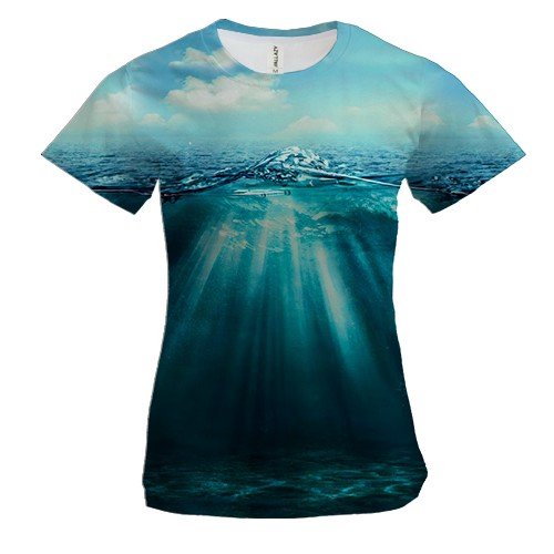Жіноча 3D футболка Поверхня води