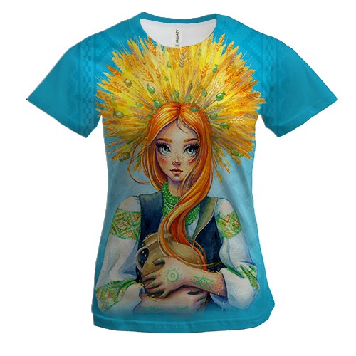 Жіноча 3D футболка Українка