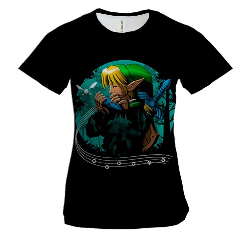 Женская 3D футболка Legend Of Zelda - Music