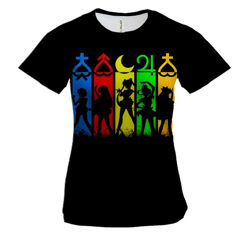 Жіноча 3D футболка Сейлор Мун, силует