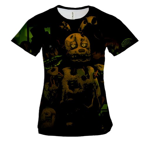Женская 3D футболка FNAF - Springtrap