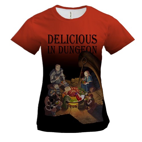 Женская 3D футболка Подземелье вкусностей