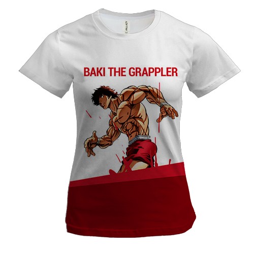 Жіноча 3D футболка Baki the Grappler