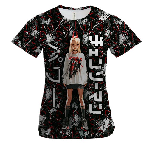 Жіноча 3D футболка Power - Chainsawman