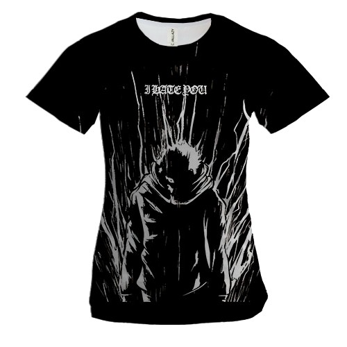 Жіноча 3D футболка Itadori Yuji - Rage (Jujutsu Kaisen)