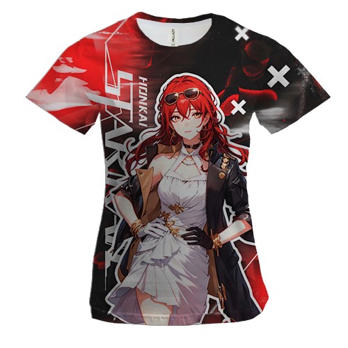 Женская 3D футболка Himeko - Honkai: Star Rail