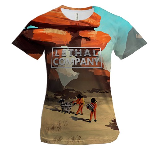 Женская 3D футболка Lethal Company, the game