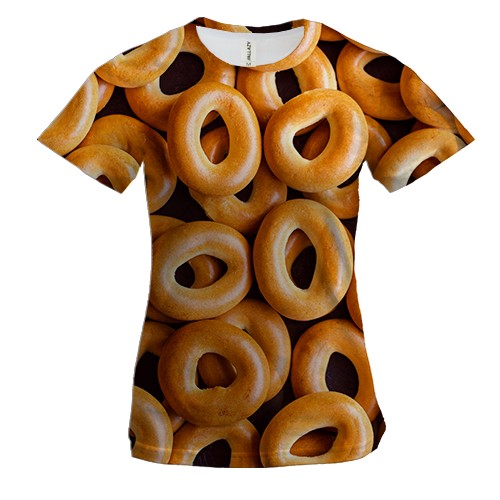 Жіноча 3D футболка з бубликами