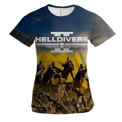 Женская 3D футболка Helldivers II