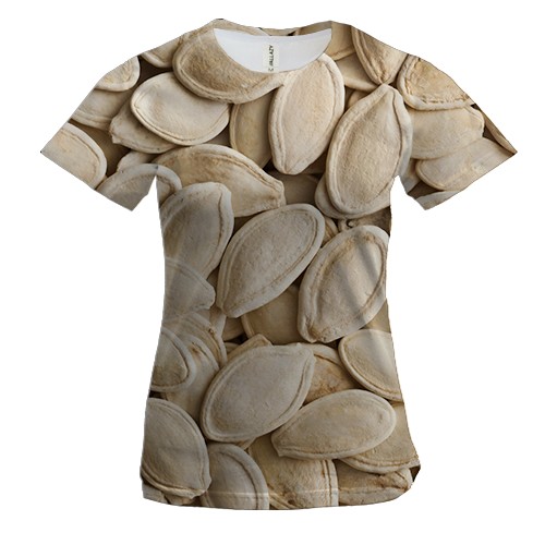 Жіноча 3D футболка з гарбузовим насінням