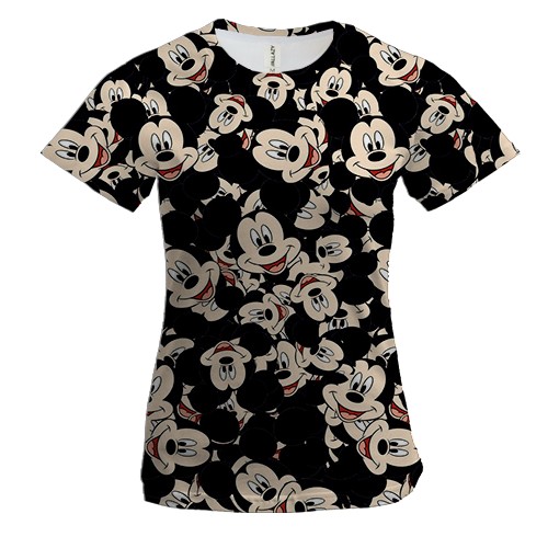 Женская 3D футболка с Микки-Маусами