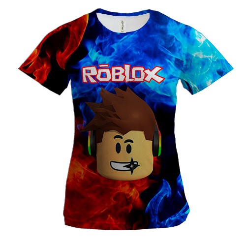 Женская 3D футболка Roblox Head