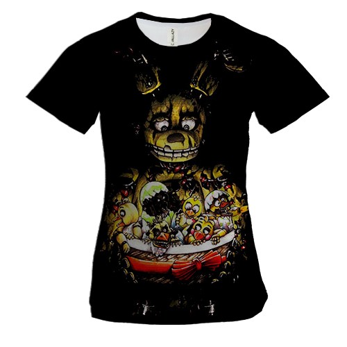 Женская 3D футболка Спрингтрап - FNaF