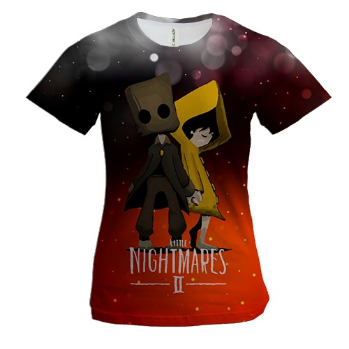 Женская 3D футболка Моно и Шестая - Little Nightmares II