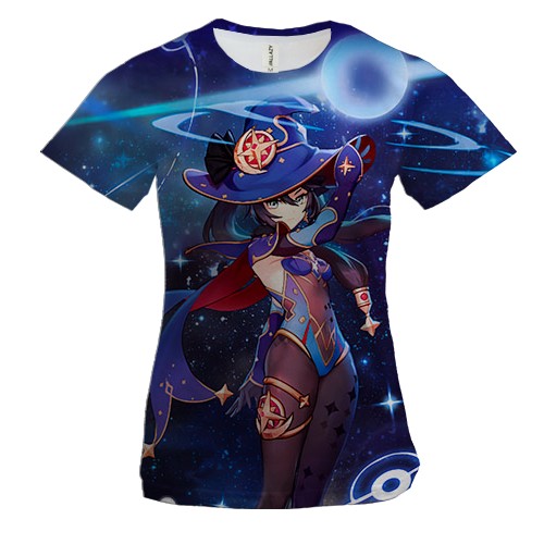 Жіноча 3D футболка Mona Megistus - Genshin Impact