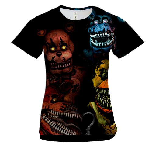 Женская 3D футболка Five Nights at Freddy