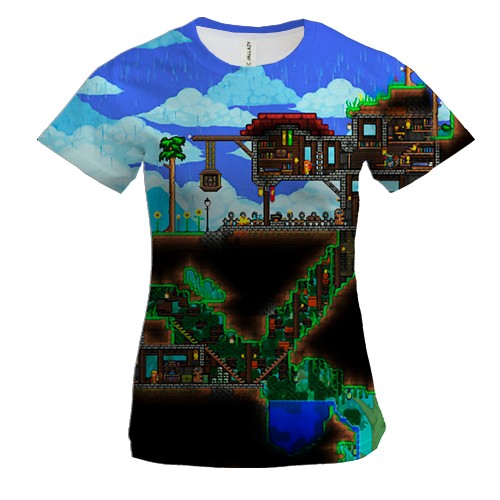 Женская 3D футболка Terraria