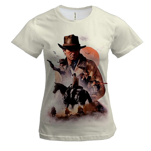 Жіноча 3D футболка Red dead Redemption 2 Art