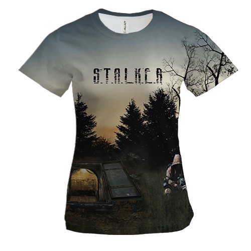 Женская 3D футболка STALKER (1)