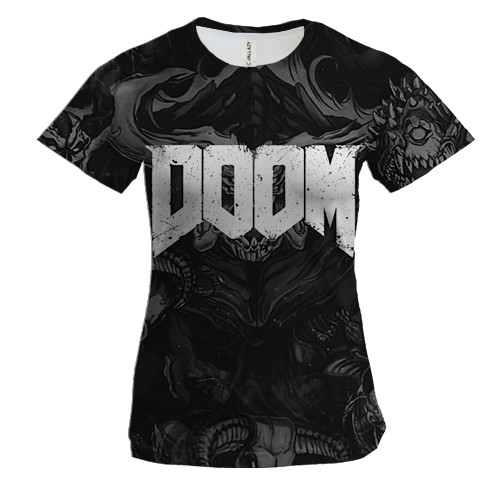 Женская 3D футболка Doom