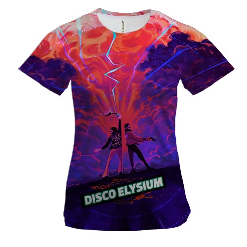 Женская 3D футболка Disco Elysium, art