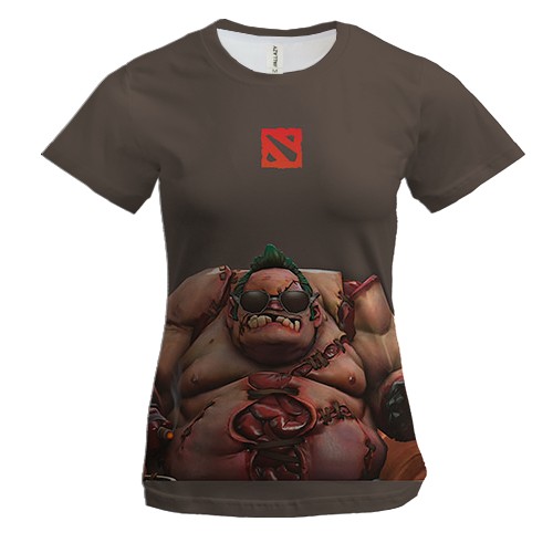 Женская 3D футболка Pudge - Dota2