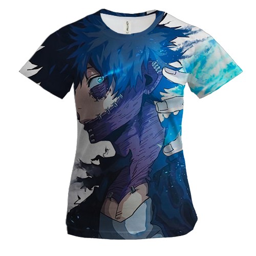 Жіноча 3D футболка Дабі - Моя академія героїв