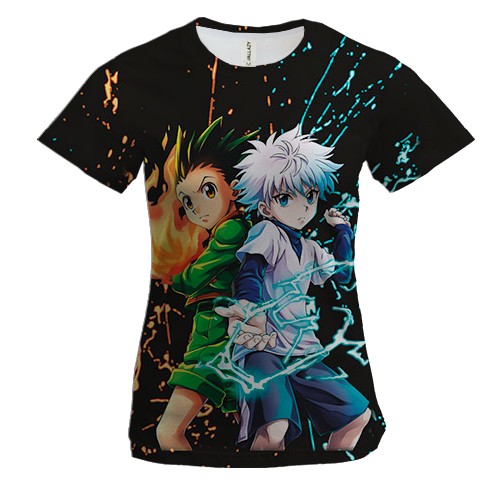 Женская 3D футболка Гон и Киллуа - Hunter x Hunter