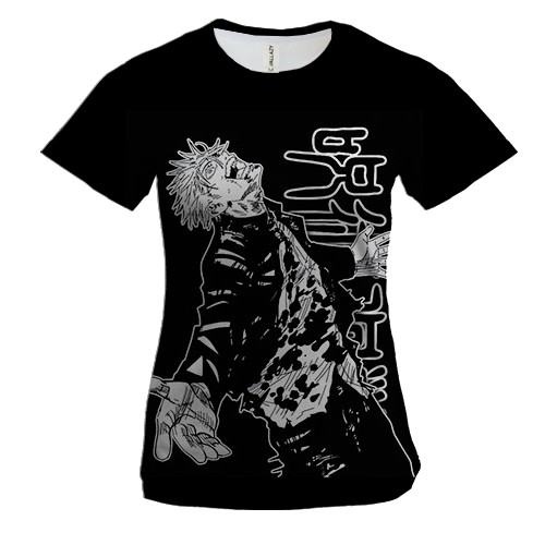 Жіноча 3D футболка Божевільний Сатору - Магічна Битва