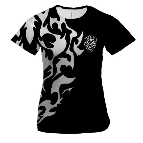 Женская 3D футболка Проклятый щит - Восхождение героя щита