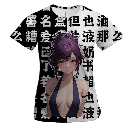 Женская 3D футболка Юдзуриха - Адский рай